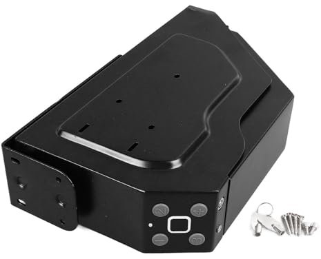 KLLJRFW Biometric Safe Box Quick Access Anti Theft Fingerprint Password Key 3 In 1 Home Firearm Safe Biometric Gun Safe Gun Lock Box Fingerprint Gun Safe For Bedside
