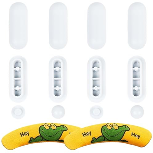 QOCUILC Lot 12 Tampon Universel WC | Anti-Bruit Pare-chocs Siège | 12 Butoir Universel pour Couvercle,et 1 Tampons Abattant Protection|Tampon Abattant WC Plastique Adhésive Maison Hôtel École