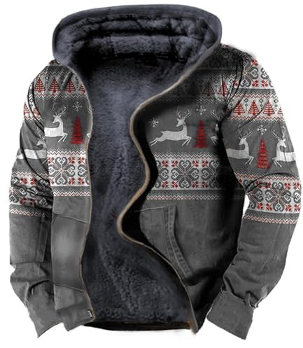 AYBIOSD Hoodies d'hiver pour Hommes Veste Zippée Thermique Grande Taille 7XL Sweatshirt d'hiver Doublure Polaire Manches Longues Garder Au Chaud Poche Manteau De Mode,Style 2,6XL