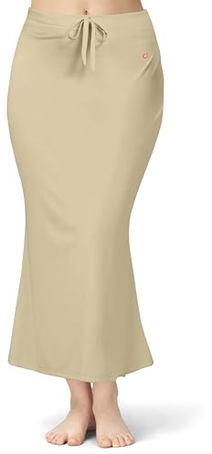 TRENDMALLS Women's Polyester Spandex Saree Shapewear Petticoat for Women, Cotton Blended,Petticoat,Skirts for Women,Shape Wear Dress for Saree Shaper Beige