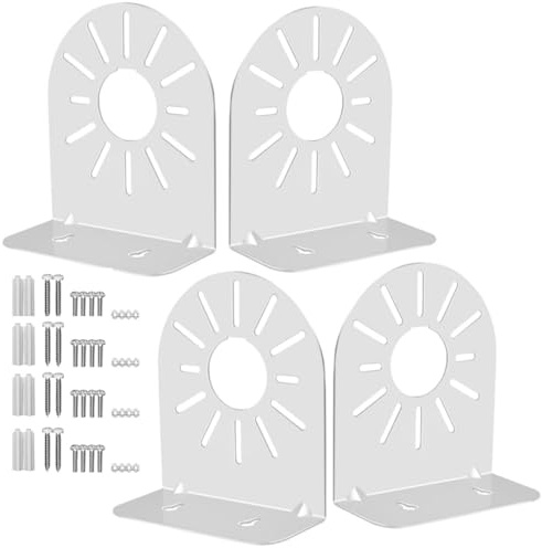 SamIdea L Sicherheitskuppel-Kamera-Halterung, CCTV-Kamera-Wandhalterung, Baby-Monitor, IP-Kamera-Halterung für Überwachung, Hikvision, Dome-Kamera (4 Stahlkuppelhalterungen, weiß)