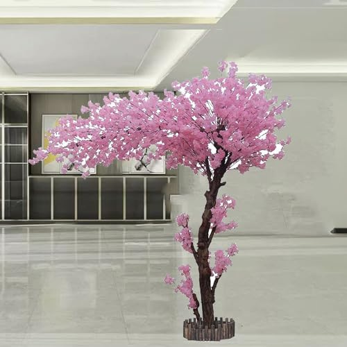 Cerisiers Roses Japonais - Cerisiers Artificiels - Simulation De Pêcher - Plantes De Jardin - Cerisier Pleureur - Superbe Arche De Fleurs pour Mariage, Arbre À Souhaits(1.5x1m/4.9x3.2ft)