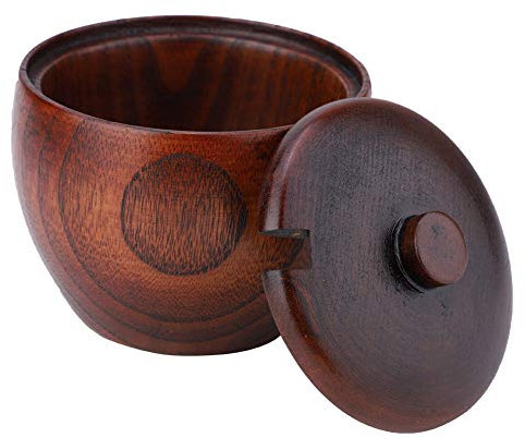 BODHIS Tarro de Especias de Madera Maciza, azucarero con Tapa y Cuchara, Recipiente para condimentos para Utensilios de Cocina