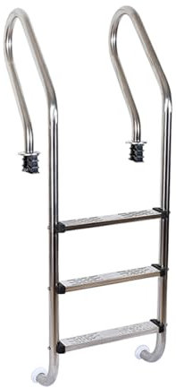 Poolstege, Inground Pool Stege I Rostfritt Stål, Förhindra Halkning Kraftiga Steg, For Pooler Oavsett Inomhus Och Utomhus, Bärvikt 250 Kg(1550x500x180mm)