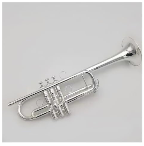 Professionelle C-Trompete, versilbert, Musikinstrumente, professionelle Trompeten, C-Ton, Mundstück, Zubehör mit Etui