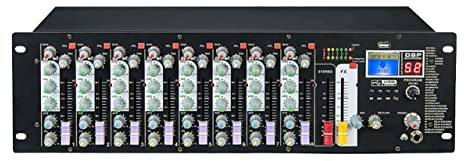 Mezclador de audio, Mezclador de 8 canales MP3 Entrada USB 48V Phantom Power DJ Mezclador de sonido Para guitarras, bajos y teclados