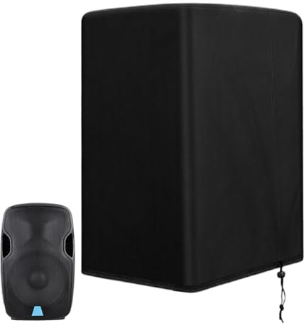 Nudorpn Copertine impermeabili per altoparlanti – robuste coperture di protezione | Borsa in tessuto Oxford rinforzato per terrazzo, eventi DJ e riunioni audio