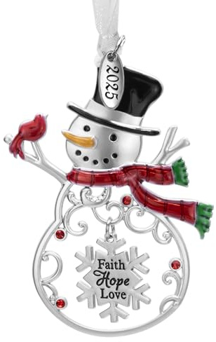 LARAINE Christmas Tree Ornaments – 2025 Decorative Hanging Pendant of Car Charm Holiday Keepsake Gift Home Decor (Snowman (2025))