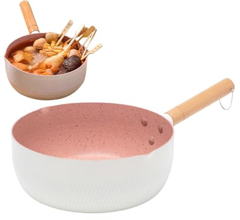 Quorvex Poêle Antiadhésive pour Œufs,Poêle de Cuisson Sautoir pour Cuisine - Ustensiles de Cuisson avec Poignée en Bois, Accessoires pour Aliments pour Bébé pour Cuisinière à Gaz et Induction