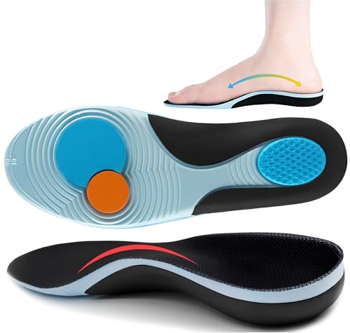 Solette Ortopediche Supporto Per Arco Plantare, Solette Scarpe Plantari Ortopedici Per Piede Piatto,sport Solette Scarpe Per Piedi Piatti, Fascite Plantare, Per Uomini E Donne (43-44)