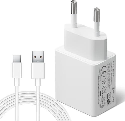 5V 2A 10W DC USB-Wandladegerät mit 3M USB-C-Kabel, Netzteil für USB-C-fähige Heimüberwachungskameras, zum Laden und zur Stromversorgung weiterer USB-C-Geräte – Weiß