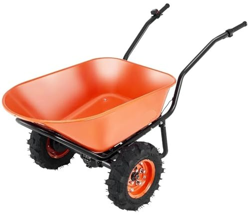 Chariot de brouette électrique, Chariot de Jardin Utilitaire alimenté par 500W, capacité de 4.5 Pieds Cubes, 573 LB
