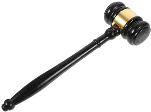 VINTORKY Marteau de Vente aux Enchères en Bois Massif Portable Son Clair et Puissant, Outil Pratique pour Juge et Avocat Lors des Audiences