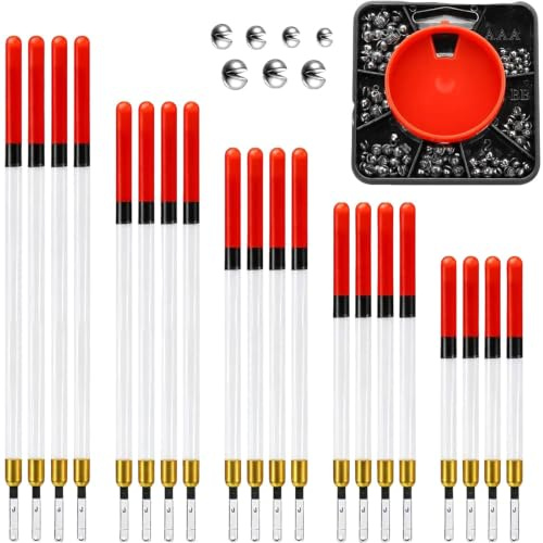 DXPETA Float Fishing Kit, Fishing Floats Coarse Fishing Tackle, Fishing Gear Accessories, Pellet Waggler Floats with Various Sizes for Angling, 9x9cm to 19cm Dimensions