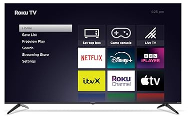 VELTECH 75 Inch Roku TV 4K UHD HDR Roku Smart TV, Built‑in Roku OS, Dolby Audio, Voice Remote, HDMI, Wi‑Fi, Wall Mountable LED Television for Living Room