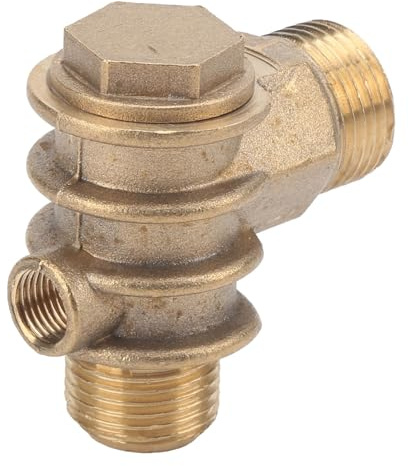 Jiawu Clapet Anti-retour de Compresseur d'air en Laiton 1 Voie G1/2 X 3/4-16UNF X M10, Pièce Accessoire de Clapet Anti-retour fileté, Pneumatique Antidéflagrant de Haute dureté pour Réservoir de