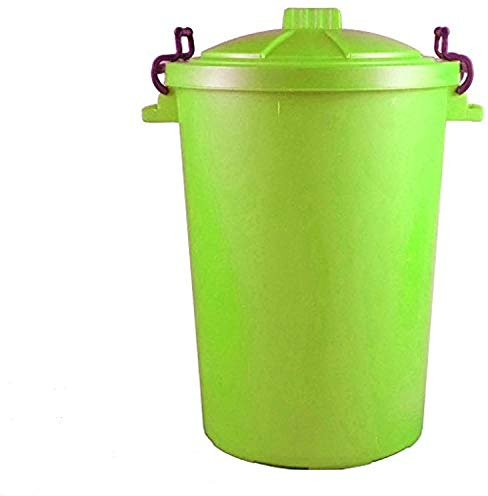 KetoPlastics LIME GREEN OUTDOOR PLASTIC WASTE BIN, TRASH CAN, RUBBISH, HEAVY DUTY COLOURED DUSTBIN 85L