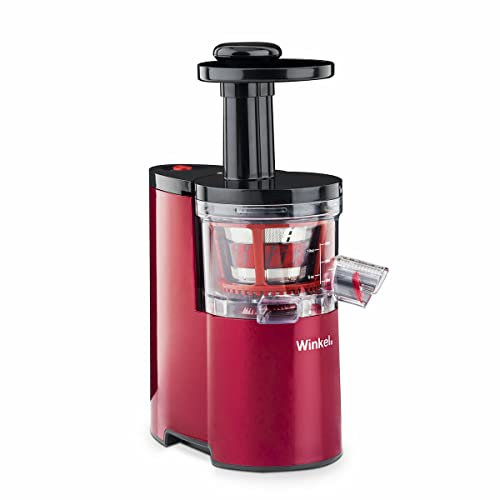 Winkel Extracteur de Jus de fruit et légumes vertical compacte 0,5L SX24 Centrifugeuse Sans BPA, Silencieux, Technologie pression douce, Rotation Lente, Puissante 200W, Système reverse, Anti-gouttes