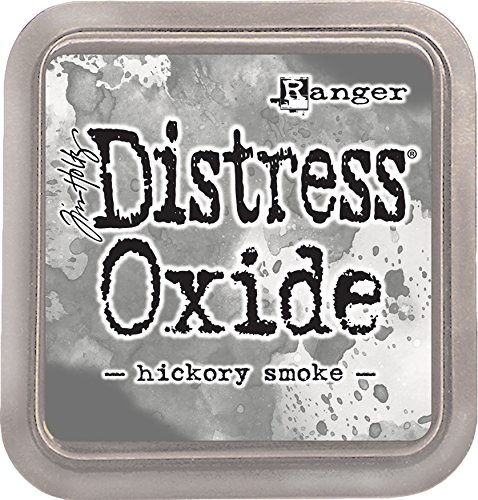 Ranger Tim Holtz Distress Oxide Pad-Hickory Smoke, synthetisches Material, grau, 7,5 x 7,5 x 1,9 cm