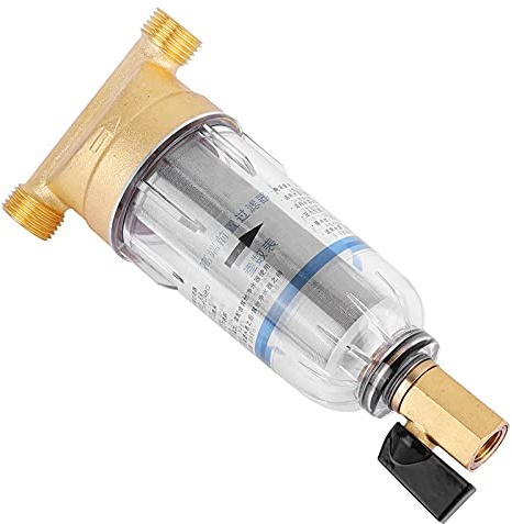 Wiederverwendbarer Sediment-Wasserfilter, Spin-Down-Filter, 3/4 Zoll, Kupfer, 40 Mikrometer Filtrationsgenauigkeit, für Wasserhahn und Brunnenwasser
