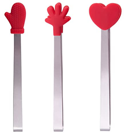 YARNOW 3stücke Eiswürfelzange Zuckerzange Küchenzange Edelstahl Backzange Küchenklammern Servierwerkzeug Für Partys Picknicks Buffets Obst Gemüse