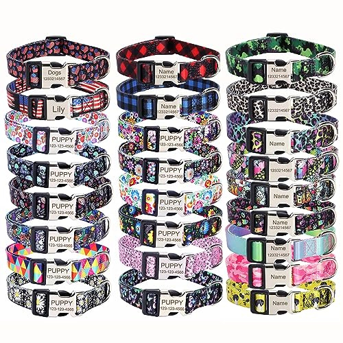 YOUALSO Hundehalsband Personalisiert, Halsband Hund Mit Namen Gravur Dog Collar, Xs S M L FüR Katzen, Welpen, KäTzchen