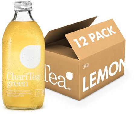 Charitea - Green - Fairer Eistee mit besten Bio Zutaten - Leckeres Erfrischungsgetränk in Glas Flasche - Biologisch angebauter Tee (12 x 330ml) - inkl. 3€ MEHRWEG Pfand