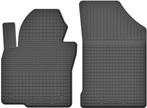 Gummimatten Vorne Gummi Fußmatten Satz für Dacia Dokker (ab 2012) - 2-teilig - Hoher Rand 15 mm