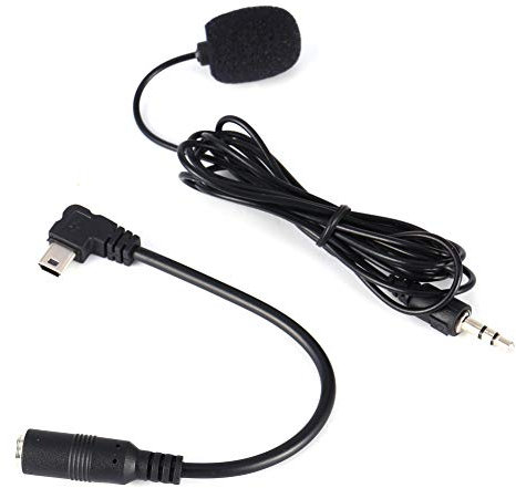 Gopro 8 Black Micro, Akozon 3.5mm Microphone Assembly Mic Black 3.5mm External Microphone Clip On Mic + Adapter Cable for GoPro Hero4 3/3+
