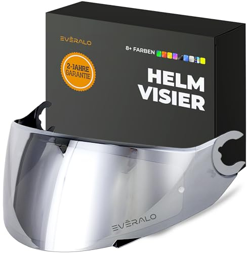 Everalo Helm Visier für Shark Spartan - Skwal - D Skwal - Vz160 - Vz165 | Kompatibel auch mit Spartan 1.2 - Skwal 2 - D Skwal 2 - Original-Antifog-Folie