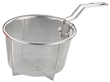 CTCOIJRN Cesta for freidora Cesta coladora Colador de cocina Espumadera de aceite Papas fritas cuadradas Cesta de pollo frito Cesta frita de acero inoxidable como papas fritas Alitas de pollo Carne Fi