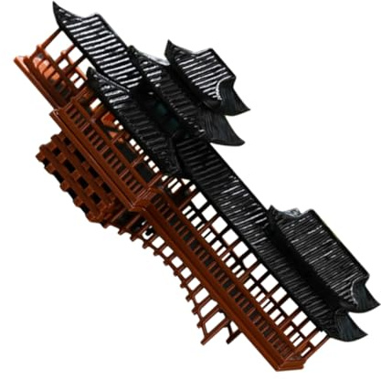 Amosfun Miniature Bridge Landscape Ornament Small Chinese Style Garden Bridge Figurine 10x3.7cm Micro Landscape Decor for Bonsai and Courtyard Gardening
