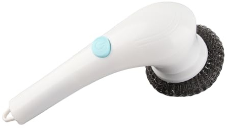 Electric Grout Brush Rechargeable Handheld Cordless Battery Operated Power Scrubber with 5 Heads for Tile Floor