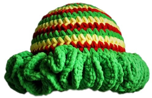 BHFYOB Winter Strickmütze Erwachsene und Baby Mütze Stretchy Strickmütze Kreative Weiche Mütze für Fußballspiele und Familienfoto