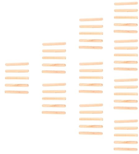 Goupilles en Bois Rainurées, 50 Pièces de Tiges de Cheville en Bois, Stables et Connexion pour Assemblage de Meubles, M6 X 30/40/50 Mm (M6 * 50 (50 pièces))