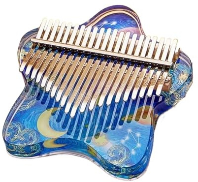 Kalimba Acryl Kalimba 17 21 Tasten Niedliche Chromatische Kalimbas Tragbares Mini-Daumenklavier Anfänger Musiktastatur(21 key)