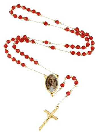 MeMeDIY Personalisierte Rosenkranz Kette für Frauen Männer Kette mit Foto Kreuz Kette Silber Rosenkranz Kette Edelstahl Katholische Gebetskette Geschenk für Einen Freund der Familie