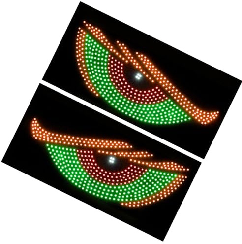Bomefoi Lumière LED de l'œil de démon, lumière des Yeux démon,LED Cool Dynamic Animated Headlight | Yeux de Pare-Flexibles, éclairage Signal de Pare-arrière pour véhicule Automobile