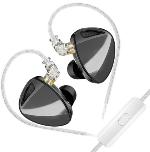 Ksikdeg Auriculares intraurales dinámicos de alta resolución de 6 unidades con frecuencia de sonido equilibrada para música vocal de audiófilos
