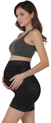 Gdrghe Maternità Shapewear Pantaloncini premaman non rotolamento morbido senza cuciture Biancheria intima premaman a vita alta sopra il pancione senza cuciture Anti sfregamento Gravidanza Shapewear