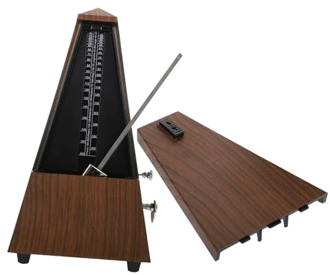 minkissy 1 Stück Mechanisches Metronom aus Holz Kreatives Design für Gitarre Klavier Violine und Schlagzeug Professionelles Rhythmus Tool für Musiker und Anfänger