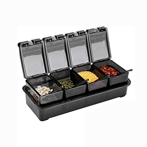 YGDLUCK Botella de condimento de plástico, Caja de condimentos para Suministros de Cocina, salero, condimento Combinado, Almacenamiento doméstico de plástico