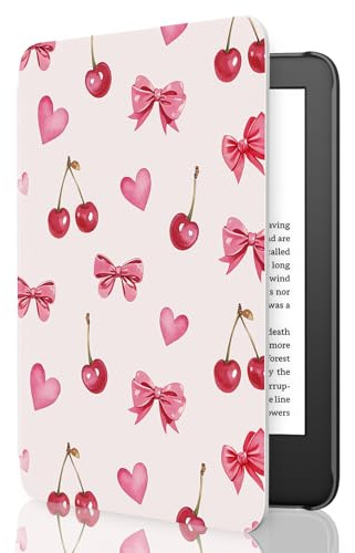 MoKo Hülle für 6 Amazon Kindle 11. Generation 2024/2022, Kirschbogen | Leichte Schutzhülle, Auto Schlaf/Wach, Smart Cover für Kindle 2024/2022 11. Generation e-Reader