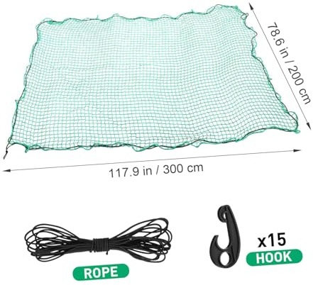 HIAKDOFT Rete Carico Pick Up in Nylon con Elastici e Ganci Rete Estensibile Caduta per Camion Rimorchio e Trasporto Sicuro Campeggio Trasloco