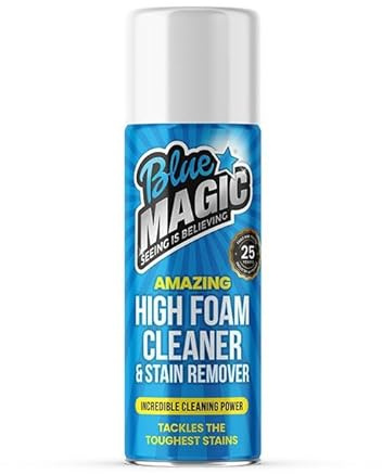 Blue Magic High Foam Cleaner & Stain Remover 500ml Multi-Purpose Upholstery, Carpet & Car Interior Cleaner Spray Removes Grease, Dirt & Tough Stains from Vinyl, Plastics, Leatherette Kitchen Surfaces