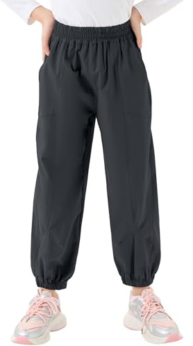 Gogokids Boys Girls Hiking Pants Waterproof Cargo Pants Quick Dry Athletic Pants Lightweight Casual Outdoor Camping, Deep Gray, 9-10 Years