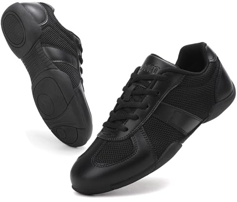 Chaussures de Jazz Femme à Lacets Baskets de Danse Fille Cheerleading Cheer Chaussures Yoga Gymnastique Entraînement Aérobic Sneaker