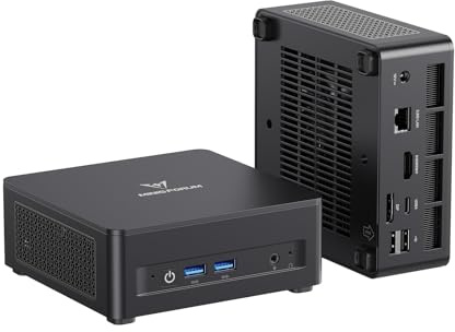 MINISFORUM UM690L Slim Mini PC, AMD Ryzen 9 6900HX Mini Computer (8C/16T, up to 4.9 GHz), 16 GB LPDDR5 and 512GB PCIe 4.0 SSD, DP/HDMI 2.1/USB 4, 4 x USB Type-A, WiFi 6E/BT 5.3