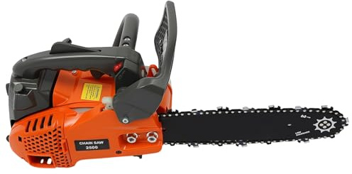 Kettensäge Benzin, 25.4cc 2-Takt-Motorsäge mit 30cm Schwertlänge, Sicherheitsverriegelung und Automatischen Rückstellschalter,1.22hp 9000rpm Drehzahl, für Holzfällen Gartenarbeit