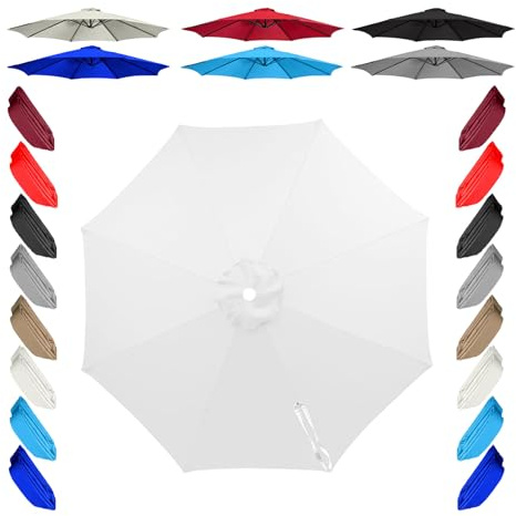 Générique Toile de rechange pour parasol 3.5m/4.0m Dessus De Parapluie De Remplacement pour 8 Bras housse parasol deporte anti UV impermeable